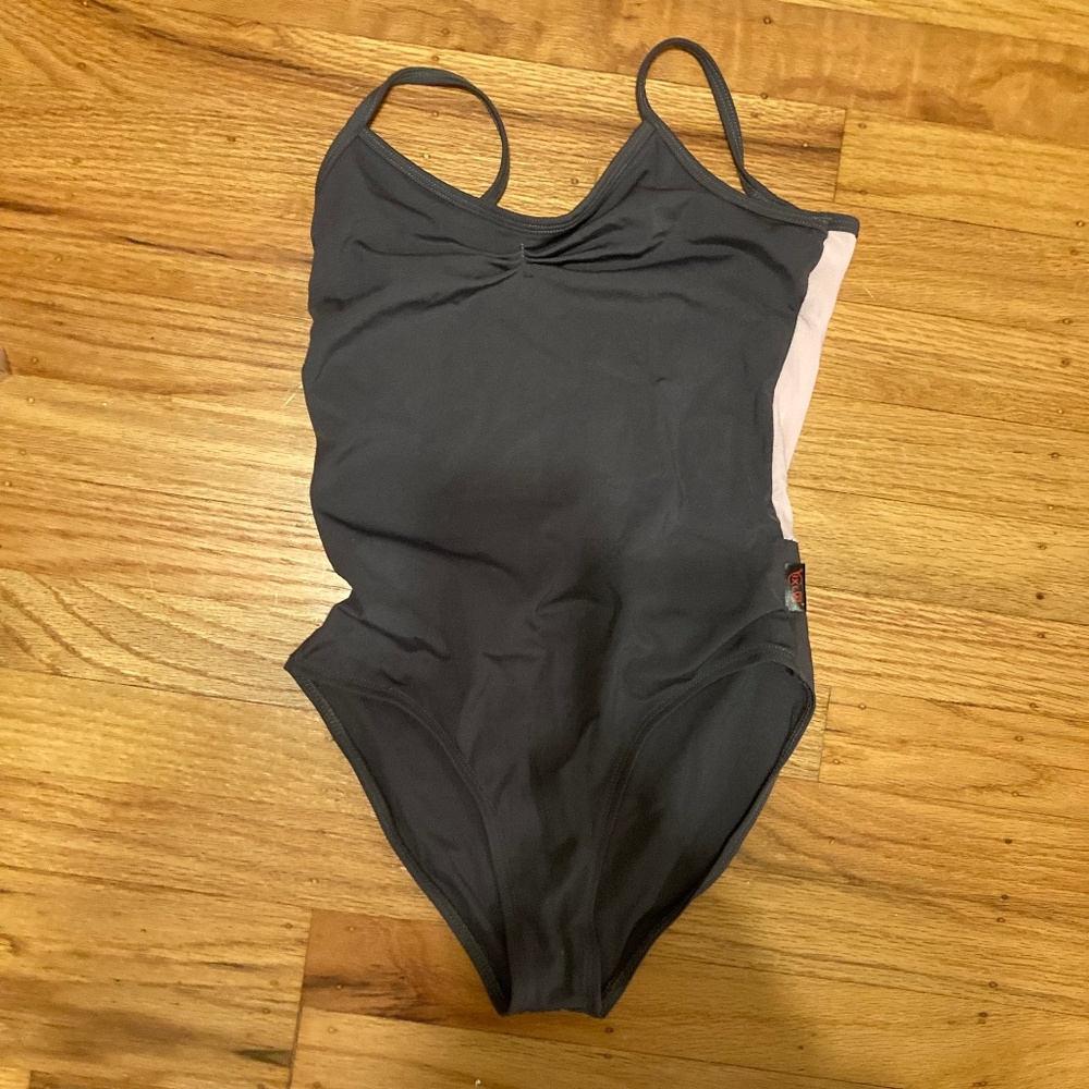 gray camisole leotard (S)
